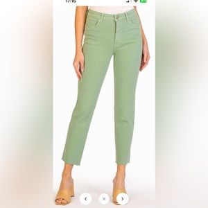 KUT from the KLOTH Reese High Rise Fab Ab Ankle Straight Leg Jeans In Sea Green